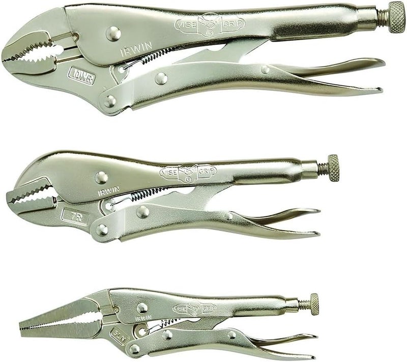 IRWIN VISE-GRIP Pliers Set, Locking Pliers, 3-Piece (323S), Silver - Image 1